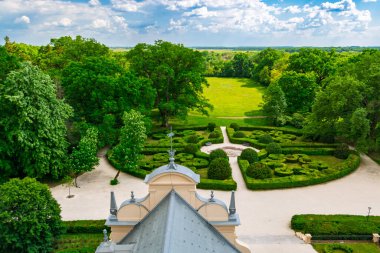 View from the tower of the Chateau Wenckheim in southeast Hungary clipart