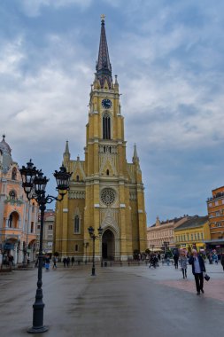 NOVI SAD, SERBIA - MARCH 16. 2024: Church of the Name of Mary clipart