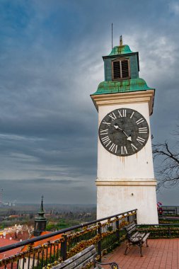 Clock towar in the fortress of Petrovaradin near Novi Sad in Vojvodina, Serbia clipart