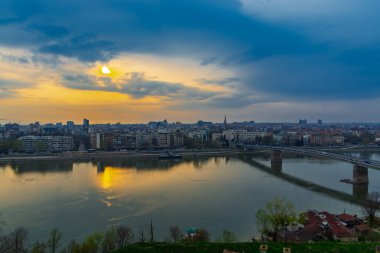 Landscape from the Fortress of Petrovaradin near Novi Sad  clipart