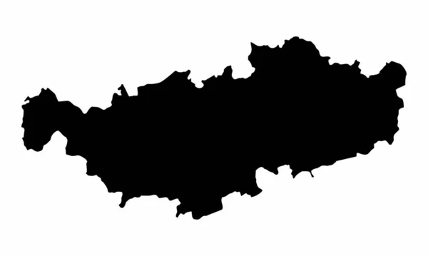 Brabant Wallonische Landkarte Silhouette Isoliert Auf Weißem Hintergrund Belgien — Stockvektor
