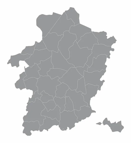 Provincia Limburgo Mapa Administrativo Aislado Sobre Fondo Blanco Bélgica — Vector de stock