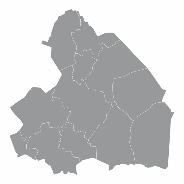 Provincie Drenthe Administrativní Mapa Izolovaná Bílém Pozadí Nizozemsko — Stockový vektor