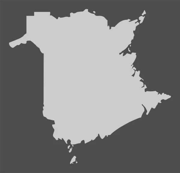 캐나다의 브런즈윅입니다 어두운 배경에 고립된 아이콘 — 스톡 벡터