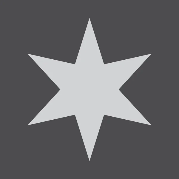 Icono Estrella Seis Puntas Aislado Sobre Fondo Oscuro — Vector de stock