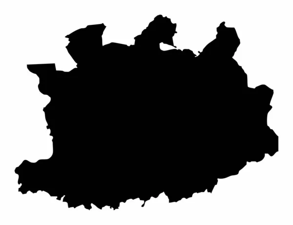 Anversa Silhouette Mappa Isolato Sfondo Bianco — Vettoriale Stock