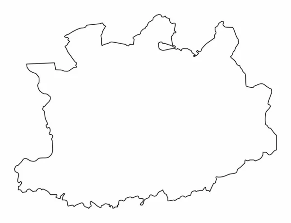 Mappa Del Contorno Anversa Isolata Sfondo Bianco — Vettoriale Stock