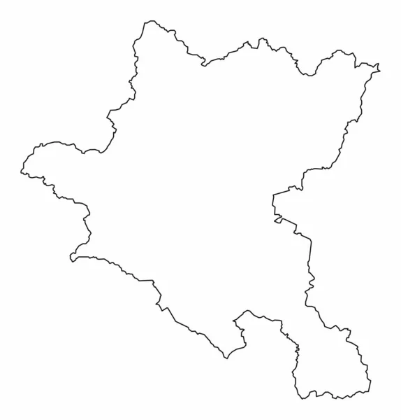 ブルガリアの白い背景に孤立したソフィア市の概要地図 — ストックベクタ