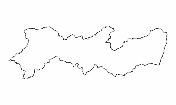 Pernambuco State Outline Map Isolated White Background Brazil — стоковий вектор