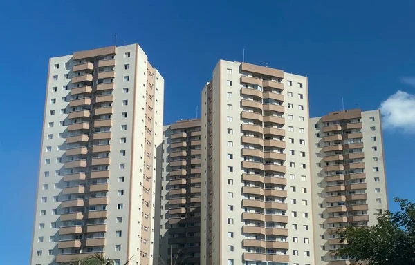 Conjunto Edifícios Residenciais Cidade Santo Andre Brasil — Fotografia de Stock