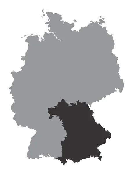 Mapa Bavorska Německu Bílém Pozadí — Stockový vektor