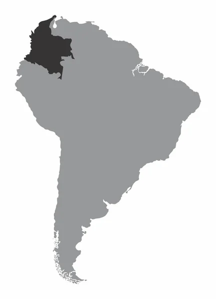 Kaart Van Colombia Zuid Amerika Witte Achtergrond — Stockvector