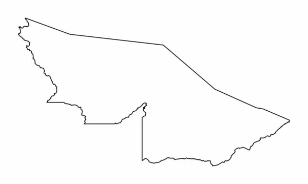 Stato Acre Mappa Contorno Isolata Sfondo Bianco Brasile — Vettoriale Stock