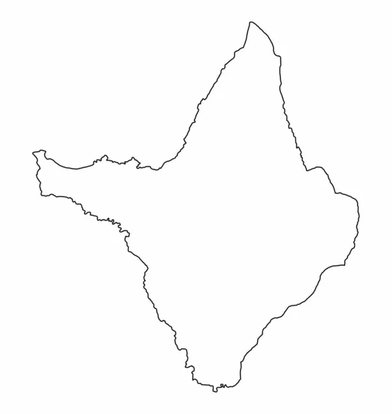 Amapa State Umrisskarte Isoliert Auf Weißem Hintergrund Brasilien — Stockvektor