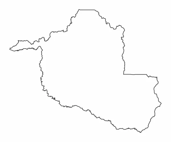 Держава Рондонія Обриси Білому Тлі Бразилія — стоковий вектор