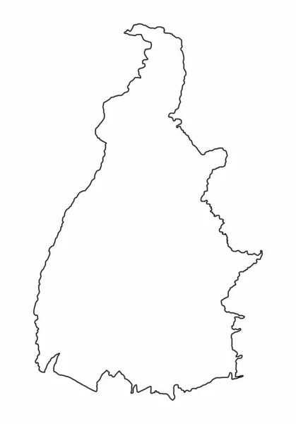 Stato Tocantins Mappa Contorno Isolata Sfondo Bianco Brasile — Vettoriale Stock