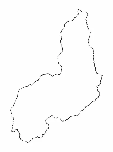 Piaui State Χάρτης Περίγραμμα Απομονώνονται Λευκό Φόντο Βραζιλία — Διανυσματικό Αρχείο