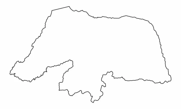 Carte Générale Rio Grande Norte State Isolée Sur Fond Blanc — Image vectorielle