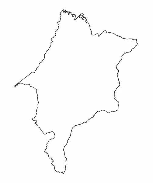 Maranhao Stato Mappa Contorno Isolato Sfondo Bianco Brasile — Vettoriale Stock