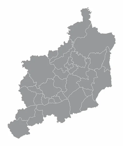 グレーターベロオリゾンテ 白の背景に隔離された行政地図 ミナスジェライス州 ブラジル — ストックベクタ