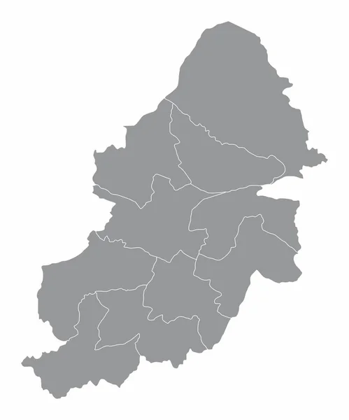 Birmingham Mapa Administrativo Aislado Sobre Fondo Blanco — Archivo Imágenes Vectoriales
