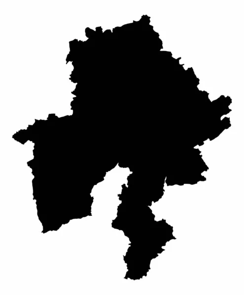 Namur Map Silhouette Isolated White Background Belgium — Stock Vector