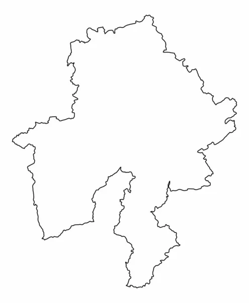 Namur Map Outline Isolated White Background Belgium — Stock Vector