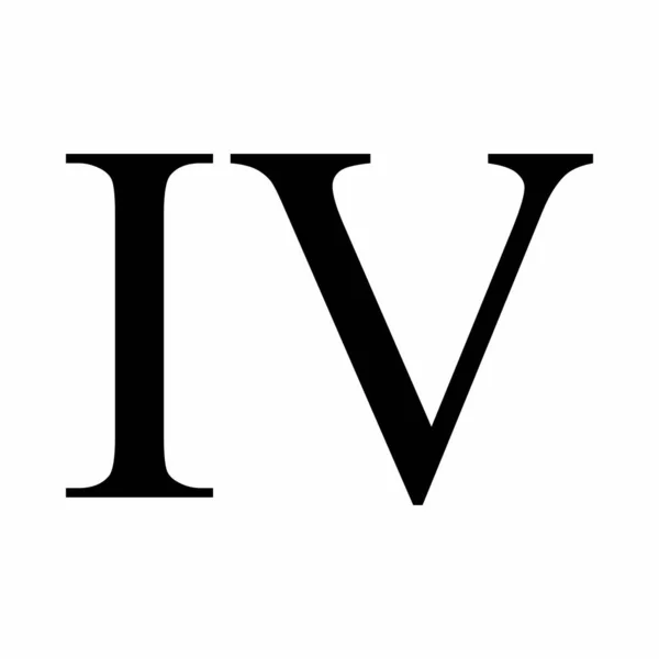 Simbolo Romano Numero Isolato Sfondo Bianco — Vettoriale Stock