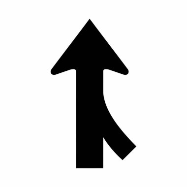 Beyaz arkaplanda izole edilmiş ok simgesini birleştir