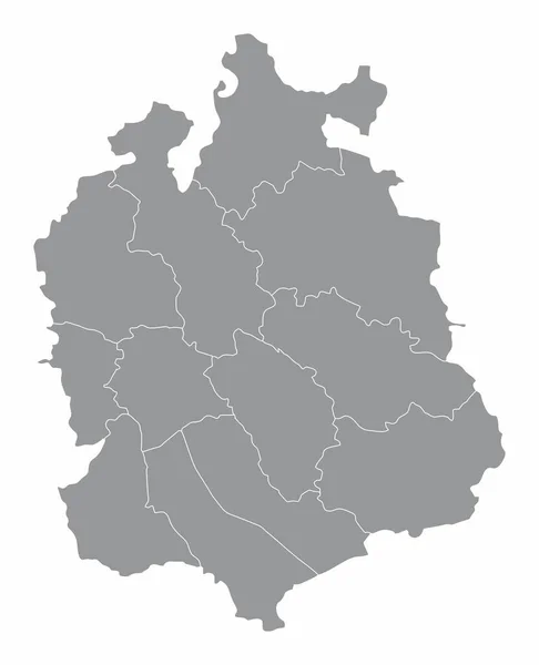 Verwaltungskarte Des Kantons Zürich Isoliert Auf Weißem Hintergrund Schweiz — Stockvektor