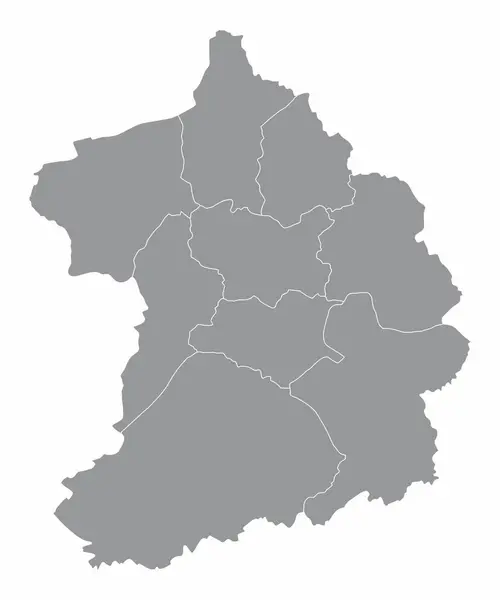 Mapa Administrativo Essen Isolado White Backgound Alemanha — Vetor de Stock