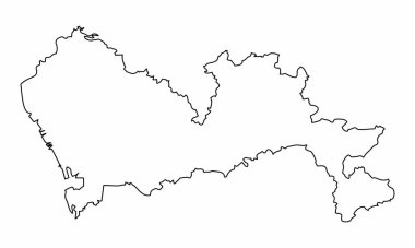 Shenzhen şehir haritası beyaz arka planda izole edilmiş, Çin