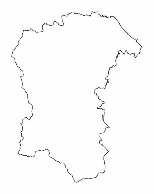 Pescara ana hat haritası beyaz arkaplanda izole edildi, İtalya