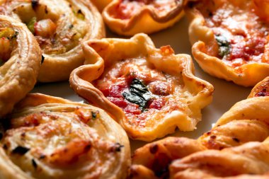 Delicious pastry in various forms