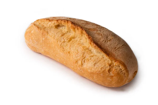 白い背景に隔離された新鮮なパンのローフ — ストック写真