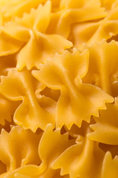 Full Frame Image Raw Uncooked Dry Farfalle Pasta — Stock Photo, Image