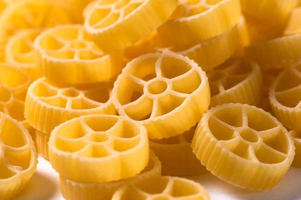 Raw Rotelle Background Typical Italian Pasta — Stock Photo, Image