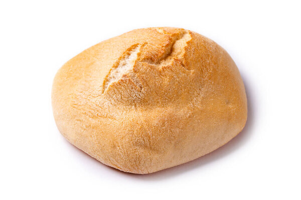 Pitta, greek bread on white background