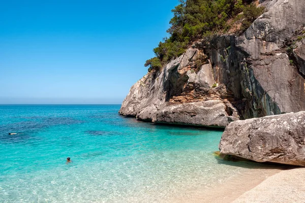 Sardinya Cala Coticcio Nun Göz Kamaştırıcı Plajı Maddalena Talya Avrupa — Stok fotoğraf