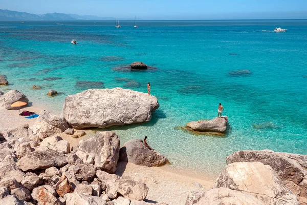 Sardinië Uitzicht Het Prachtige Strand Van Cala Coticcio Buurt Van — Stockfoto