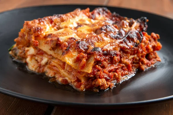 Hidangan Lezat Saus Bolognese Lasagna Makanan Italia Stok Foto