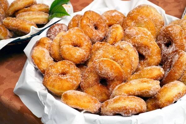 Tray Delicious Sardinian Fatti Fritti Traditional Dessert Royalty Free Stock Images