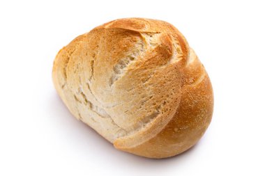 Civraxiu, beyaz arka planda izole edilmiş geleneksel bir sardalya somunu, İtalyan yemeği.