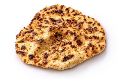 Lezzetli naan ekmeği ve Hint yemeği. 
