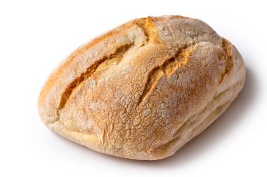 Beyaz zemin üzerinde taze ekmek