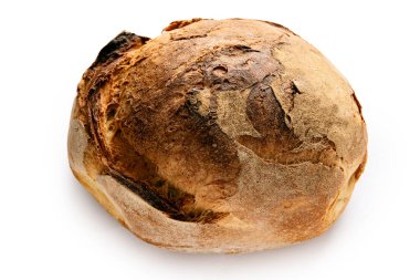 Beyaz arkaplanda taze ekmek