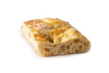 Beyaz arkaplanda izole edilmiş taze ekmek 