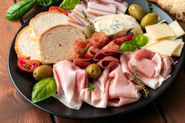 Lezzetli aperatifler, kapatın. Yiyecek.    