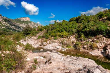 Sardinia, natural landscape near the famous Gorroppu canyon, one of the most popular hiking destinations, Italy, Western Europe clipart