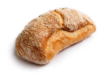 Ciabatta, beyaz arka planda İtalyan ekmeği